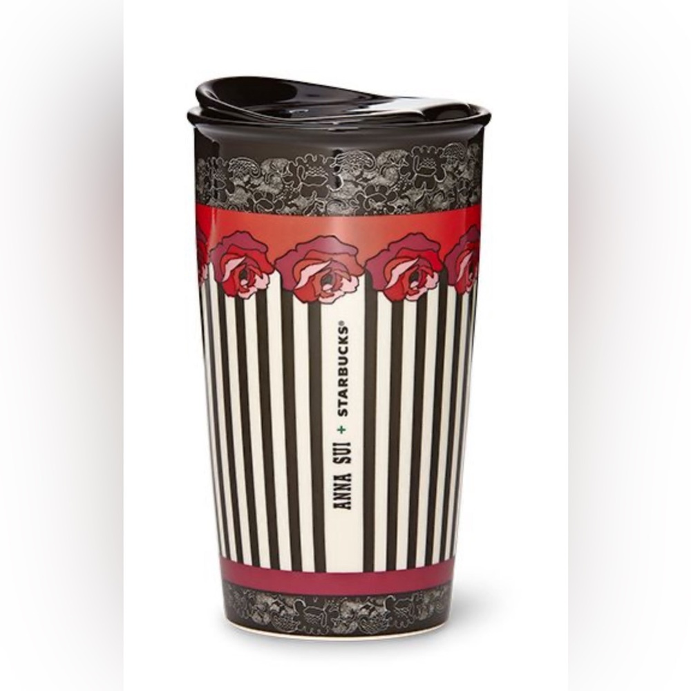 LIMITED EDITION Starbucks x Anna Sui Rose Stripe 12oz. double wall mug